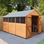 Forest Garden Shiplap Dip Treated 12X8 Apex Shed - Double Door