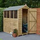 Forest Garden Overlap Pressure-Treated 6X4 Apex Shed 4Window