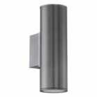 Eglo Cylindrical Exterior Wall Lamp In Anthracite Zinc Plated Steel