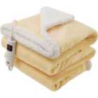 Glamhaus Electric Heated Throw Large 160x130cm - Yellow