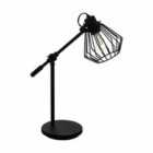 Eglo Caged Black Steel Table Lamp