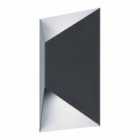 Eglo Modern Exterior Wall Lamp In Anthracite And White Steel