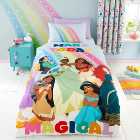 Disney Princess Magical 100% Cotton Duvet Cover and Pillowcase Set