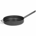 Cook King 50Cm Steel Pan With Long Handle - Black