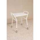 Nrs Healthcare Height Adjustable Shower Stool With Handles White