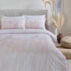 The Linen Yard Pampas Single Duvet Cover Set Cotton Polyester Blush
