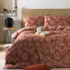 Furn. Japandi Single Duvet Cover Set Cotton Polyester Red Clay