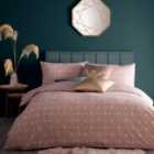 Furn. Bee Deco Double Duvet Cover Set Cotton Polyester Blush