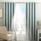 Riva Home Twilight Blackout Ringtop Eyelet Curtains (Pair) Polyester Duck Egg (229X137Cm)