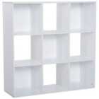 HOMCOM 9 Cube Medium Height Storage Unit Bookshelf White