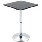 HOMCOM Adjustable Height Bar Table w/ Metal Frame - Black