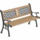 Garden Vida Twin Cross Style 3-seater Wooden Garden Bench