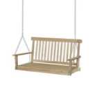 Outsunny 2 Seater Porch Wooden Swing Bench W/ Chains - Natural