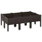 Outsunny 6-piece Lightweight Raised Flower Bed With Drainage Holes