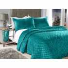 Emma Barclay Regent Bedspread with 2 Matching Pillow Shams Emerald Green