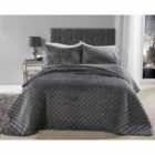 Emma Barclay Regent Bedspread with 2 Matching Pillow Shams -Silver