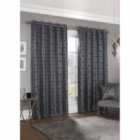 Emma Barclay Hartford Eyelet Curtain 66 x 72 Charcoal
