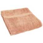 The Linen Yard Loft Woven Combed Cotton Bath Towel - Pink