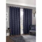 Emma Barclay Hartford Eyelet Curtain 46 x 72 Navy