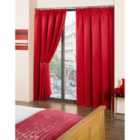 Emma Barclay Blackout Pencil Pleat Curtains Cali 90 x 90" Red