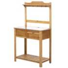 Outsunny Wooden Garden Potting Table/Workstation