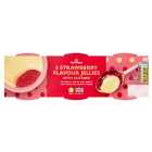 Morrisons 3 Strawberry Flavour Jellies With Custard 3 x 125g