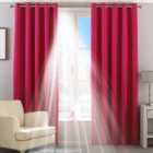 Riva Home Twilight Blackout Ringtop Eyelet Curtains (Pair) Polyester Pink (229X137Cm)