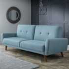 Monza 2 Seater Fabric Sofa Bed Blue