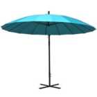 Outsunny 3m Cantilever Parasol (base not included) - Blue