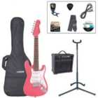 Encore E375 3/4 Size Electric Guitar Outfit - Pink