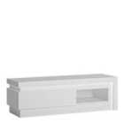 Lyon 1 Drawer TV Cabinet w/ Open Shelf - White/High Gloss