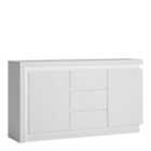 Lyon 2 Door 3 Drawer Sideboard Including Led Lighting In White And High Gloss
