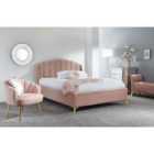 Pettine Double End Lift Ottoman Bed Blush Pink