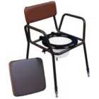 Aidapt Norfolk Height Adjustable Chemical Commode Chair - Brown