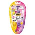 BIC Miss Soleil Colour Collection Womens Disposable Razor 4 per pack