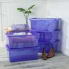 Wham Set 5 Crystal 45 Litre Box & Lid - Blue