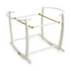 Deluxe White Moses Basket Rocking Stand - White