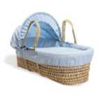 Waffle Palm Moses Basket - Blue