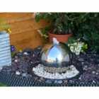 Tranquility 20Cms Stainless Steel Sphere Mains Powered Water Feature