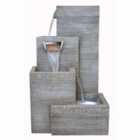 Tranquility Grey Contemporary 4 Pillars Mains Powered Water Feature