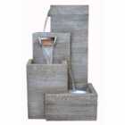 Tranquility Grey Contemporary 4 Pillars Solar Powered Water Feature