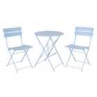 The Outdoor Living Company Colmar 2 Seater Folding Blue Bistro Set. Table H70 x Dia.60cm