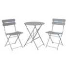 The Outdoor Living Company Nimes 2 Seater Folding Bistro Set - Grey