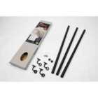 Rothley Antibacterial Handrail Kit Matt Black 3 X 1.2Mtr (Indoor Only)