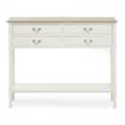 Interiors By Ph 4 Drawer Console Table Cream