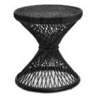Interiors By Ph Black Finish Twisted Stool