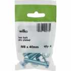 Wilko M8 x 40mm Hex Bolts and Nuts 4 Pack
