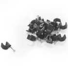 Wilko 9mm Round Black Cable Clip 20 Pack