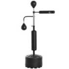 HOMCOM 3-in-1 Punching Bag with Stand with 2 Speedballs 360 Relax Bar PU Bag