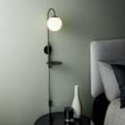 Mini Shelf Wall Light Black
